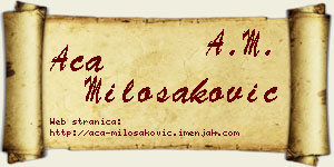 Aca Milošaković vizit kartica